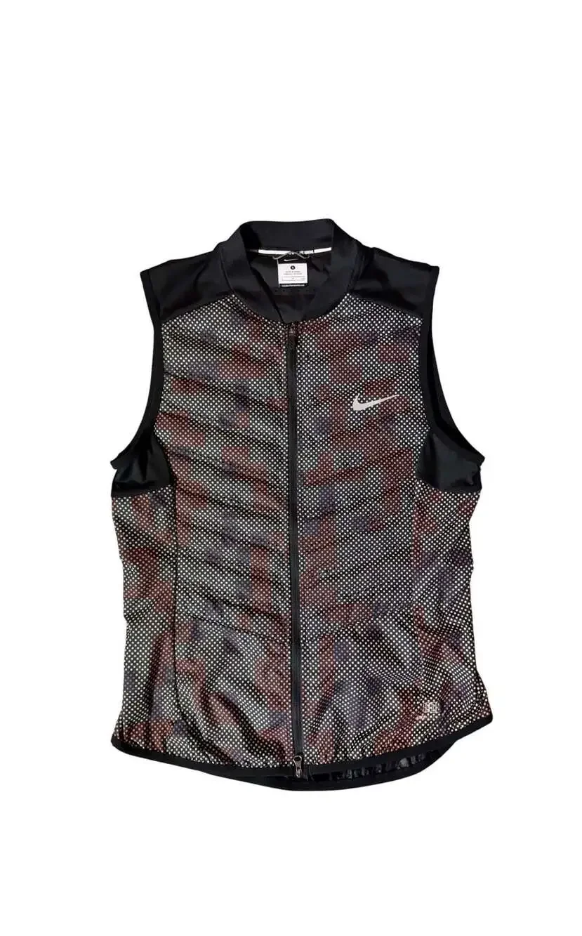 Nike Aeroloft Flash Vest Size S Black Reflective Goose Down